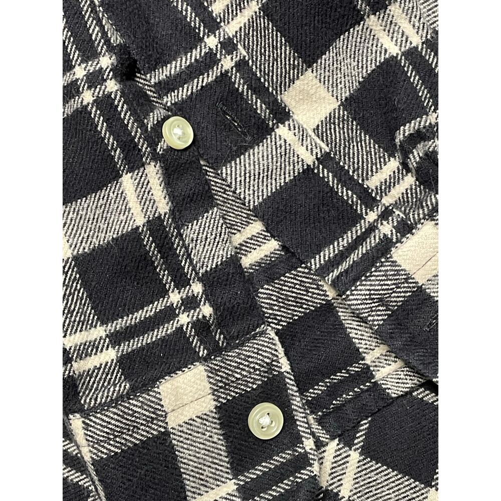 Ralph Lauren Black & Cream Plaid Performance Flannel Shirt XL - Picture 9 of 12
